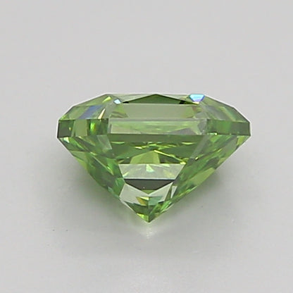 HEXAGONAL 1.01 CARAT FANCY VIVID GREEN VS1  EX VG NONE