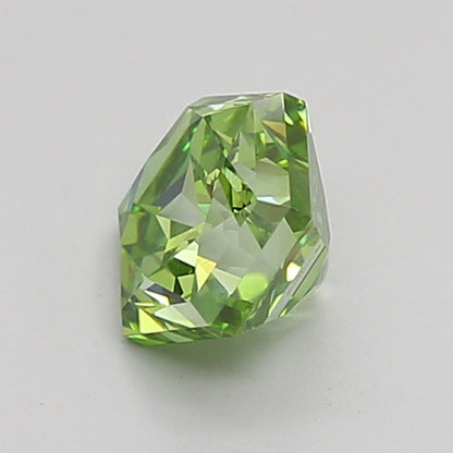 HEXAGONAL 1.01 CARAT FANCY VIVID GREEN VS1  EX VG NONE