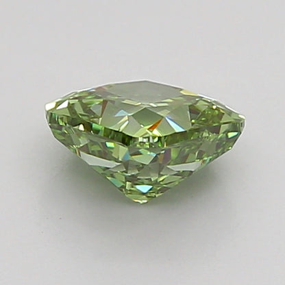 CUSHION 1.04 CARAT FANCY VIVID GREEN VS1  VG VG VERY SLIGHT