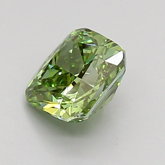 cushion 1.04 carat fancy vivid green vs1  vg vg very slight