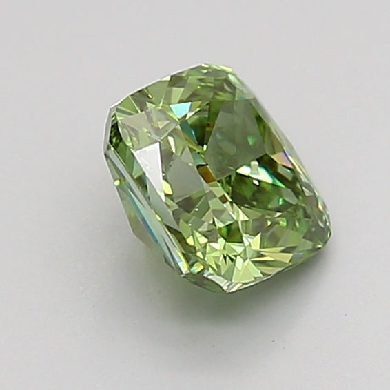 cushion 1.04 carat fancy vivid green vs1  vg vg very slight