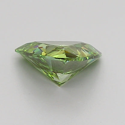 TRIANGULAR 1.01 CARAT FANCY VIVID GREEN VVS2  EX EX VERY SLIGHT
