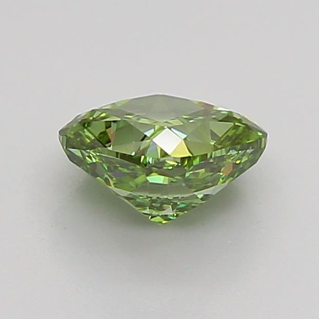 cushion 1.15 carat fancy vivid green vs1  ex ex very slight