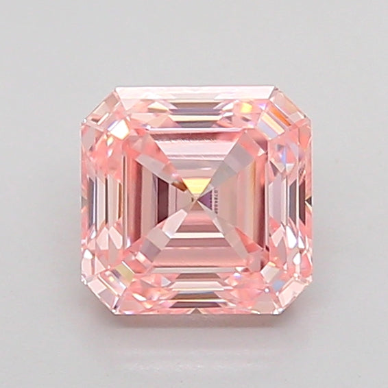 asscher 1.05 carat fancy intense pink vvs2  ex vg strong