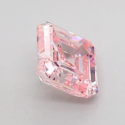 ASSCHER 1.02 CARAT FANCY INTENSE PINK SI1  VG VG STRONG