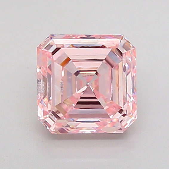 asscher 1.02 carat fancy intense pink si1  vg vg strong