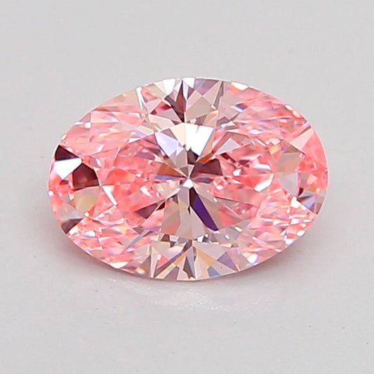 OVAL 1 CARAT FANCY VIVID PINK VVS2  EX EX STRONG