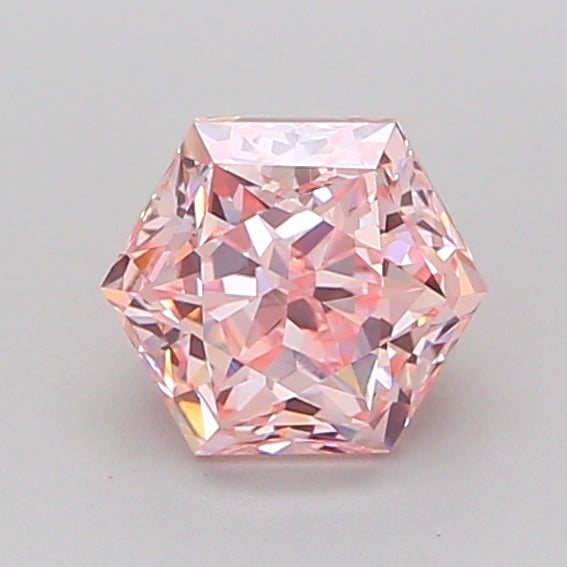 hexagonal 1.05 carat fancy intense pink vvs2  ex vg strong