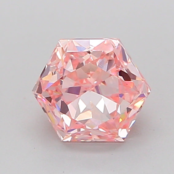 hexagonal 1.01 carat fancy intense pink vvs2  ex vg strong