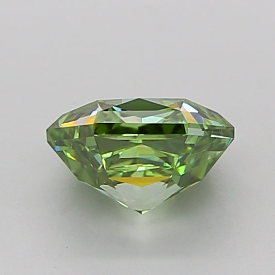 hexagonal 1.05 carat fancy vivid green vvs2  vg vg none