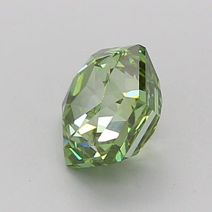 HEXAGONAL 1.05 CARAT FANCY VIVID GREEN VVS2  VG VG NONE