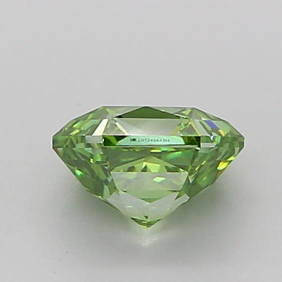 hexagonal 1.03 carat fancy vivid green vvs2  vg vg none
