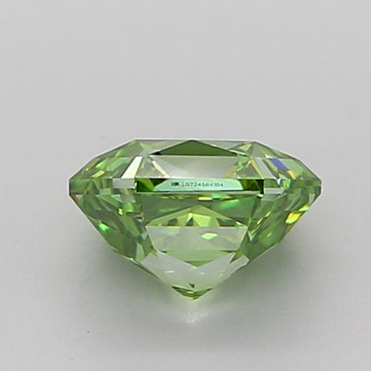 HEXAGONAL 1.03 CARAT FANCY VIVID GREEN VVS2  VG VG NONE