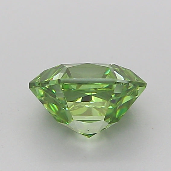 hexagonal 1.01 carat fancy vivid green vvs2  vg vg none