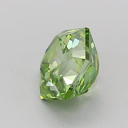 HEXAGONAL 1.01 CARAT FANCY VIVID GREEN VVS2  VG VG NONE