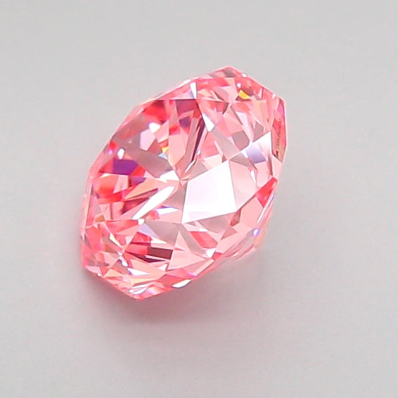 octagonal 0.96 carat fancy vivid pink vvs2  ex ex strong