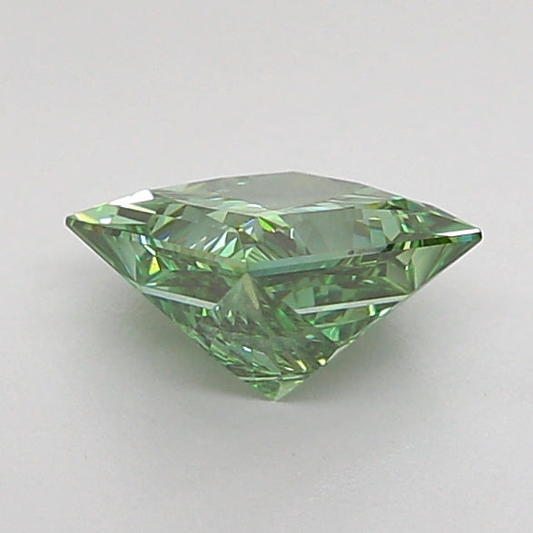 princess 0.97 carat fancy vivid green vvs2  vg vg none
