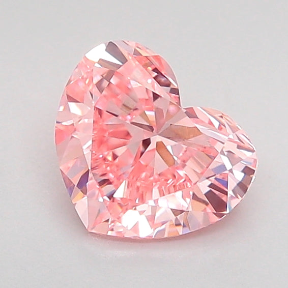 heart 0.97 carat fancy vivid pink vs1  vg vg strong