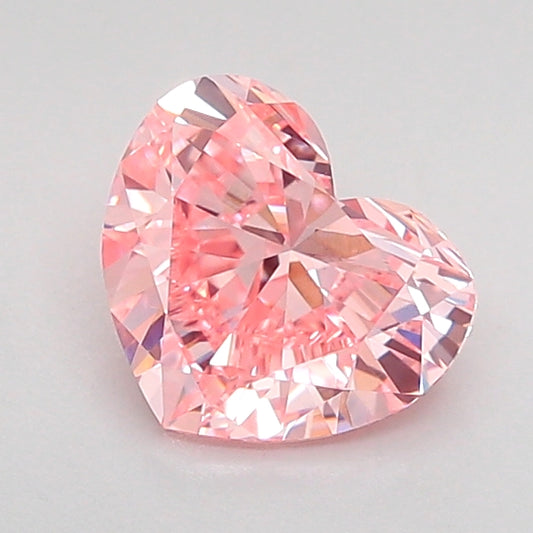 HEART 0.97 CARAT FANCY VIVID PINK VS1  VG VG STRONG