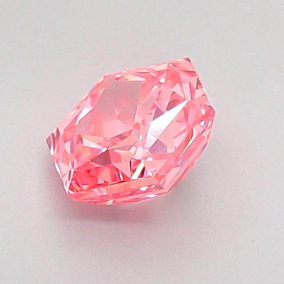 hexagonal 0.9 carat fancy vivid pink vs1  vg vg strong