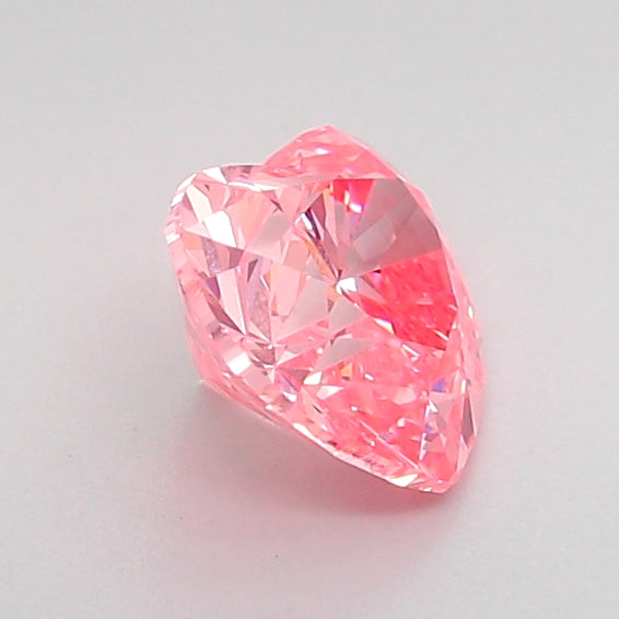 heart 0.97 carat fancy vivid pink vs1  vg ex strong