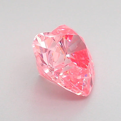 HEART 0.97 CARAT FANCY VIVID PINK VS1  VG EX STRONG
