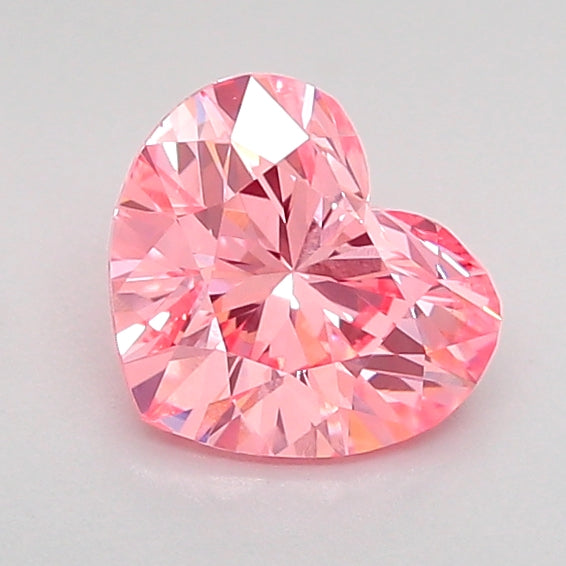 heart 0.97 carat fancy vivid pink vs1  vg ex strong