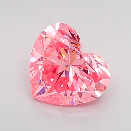 HEART 0.76 CARAT FANCY VIVID PINK VS1  VG EX STRONG