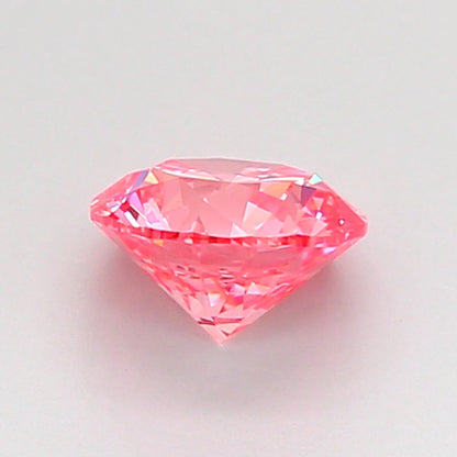 ROUND 0.75 CARAT FANCY VIVID PINK VVS2 VG EX Good STRONG