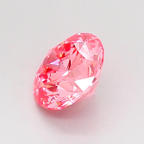 round 0.75 carat fancy vivid pink vvs2 vg ex good strong