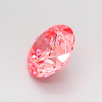ROUND 0.66 CARAT FANCY VIVID PINK VVS2 VG VG VG STRONG