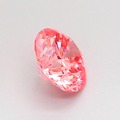 ROUND 0.66 CARAT FANCY VIVID PINK VVS2 VG VG VG STRONG
