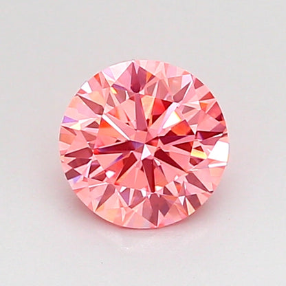ROUND 0.66 CARAT FANCY VIVID PINK VVS2 VG VG VG STRONG