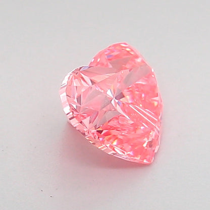 HEART 0.81 CARAT FANCY VIVID PINK VVS2  VG VG STRONG