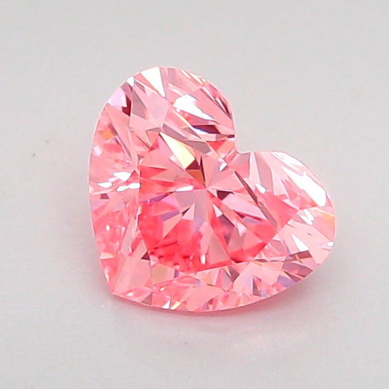 heart 0.81 carat fancy vivid pink vvs2  vg vg strong