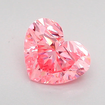 HEART 0.81 CARAT FANCY VIVID PINK VVS2  VG VG STRONG