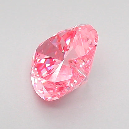 HEART 0.83 CARAT FANCY VIVID PINK VVS2  VG VG STRONG