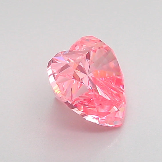 heart 0.83 carat fancy vivid pink vvs2  vg vg strong