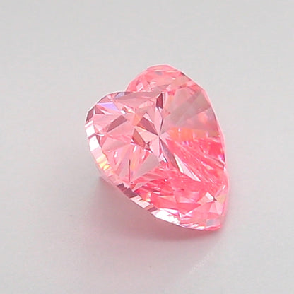 HEART 0.83 CARAT FANCY VIVID PINK VVS2  VG VG STRONG
