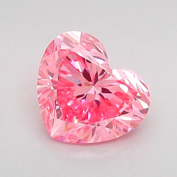 heart 0.83 carat fancy vivid pink vvs2  vg vg strong