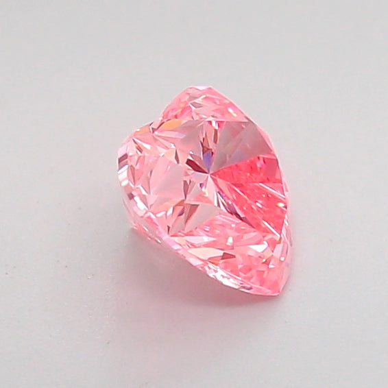heart 0.69 carat fancy vivid pink vs1  vg vg strong