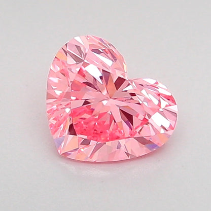 HEART 0.69 CARAT FANCY VIVID PINK VS1  VG VG STRONG