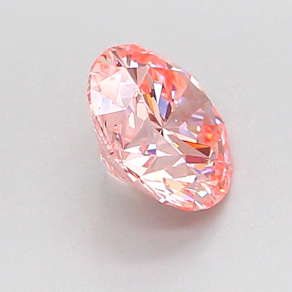 ROUND 0.91 CARAT FANCY INTENSE PINK SI1 ID VG VG STRONG