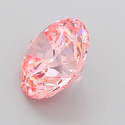 ROUND 1.52 CARAT FANCY INTENSE PINK VVS2 ID EX EX SLIGHT