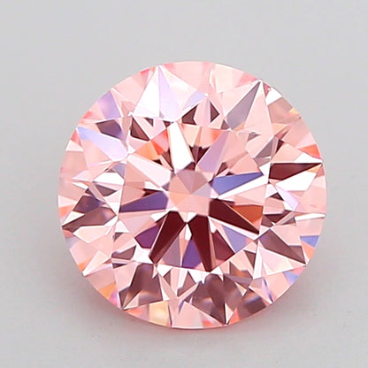 ROUND 1.52 CARAT FANCY INTENSE PINK VVS2 ID EX EX SLIGHT