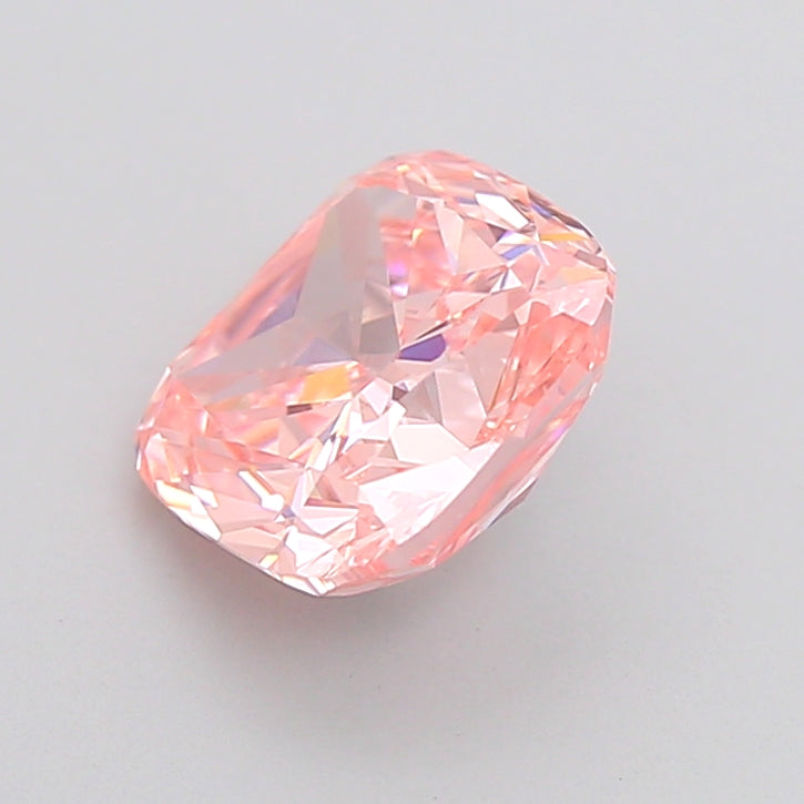 cushion 2.08 carat fancy vivid pink vs1  vg vg slight