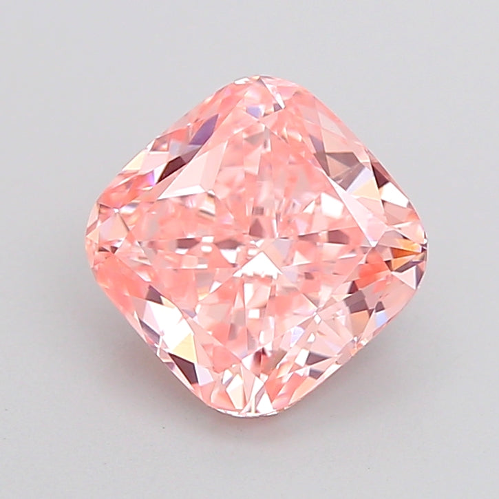 cushion 2.08 carat fancy vivid pink vs1  vg vg slight
