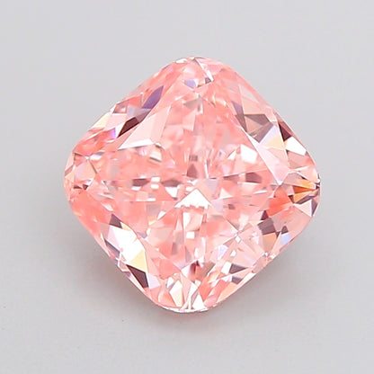 CUSHION 2.08 CARAT FANCY VIVID PINK VS1  VG VG SLIGHT