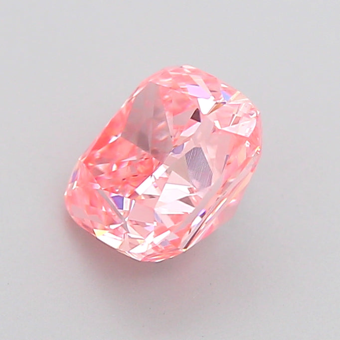 cushion 1.57 carat fancy vivid pink vvs2  vg vg slight