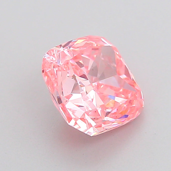 cushion 1.51 carat fancy vivid pink vs2  vg vg slight